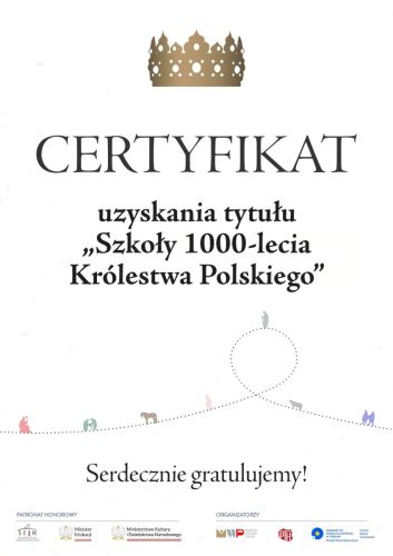 Certyfikaty dla naszej szkoły