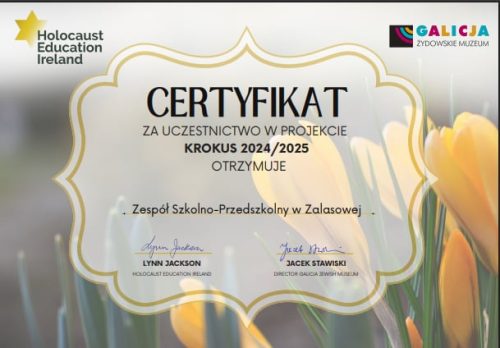 Certyfikaty dla naszej szkoły