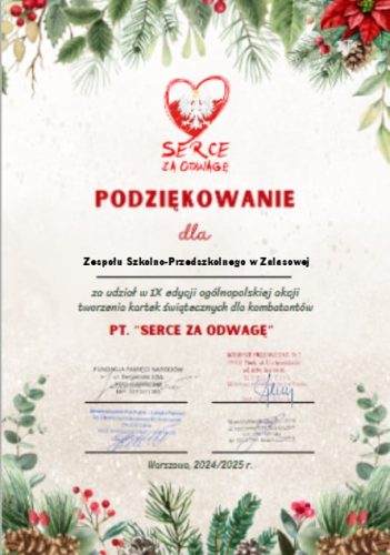 Certyfikaty dla naszej szkoły